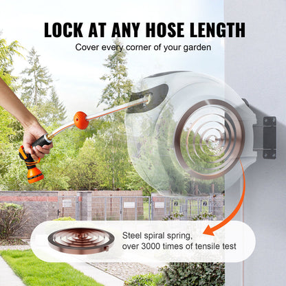 MACKYS PRO Garden Hose - Premium Auto-Retract Wall Mount